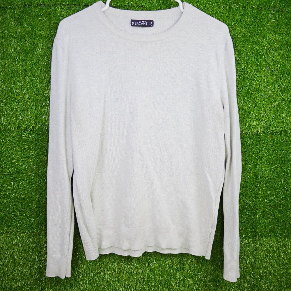 J. Crew Mercantile Crewneck Knit Sweater - Light Gray - Women's Size M